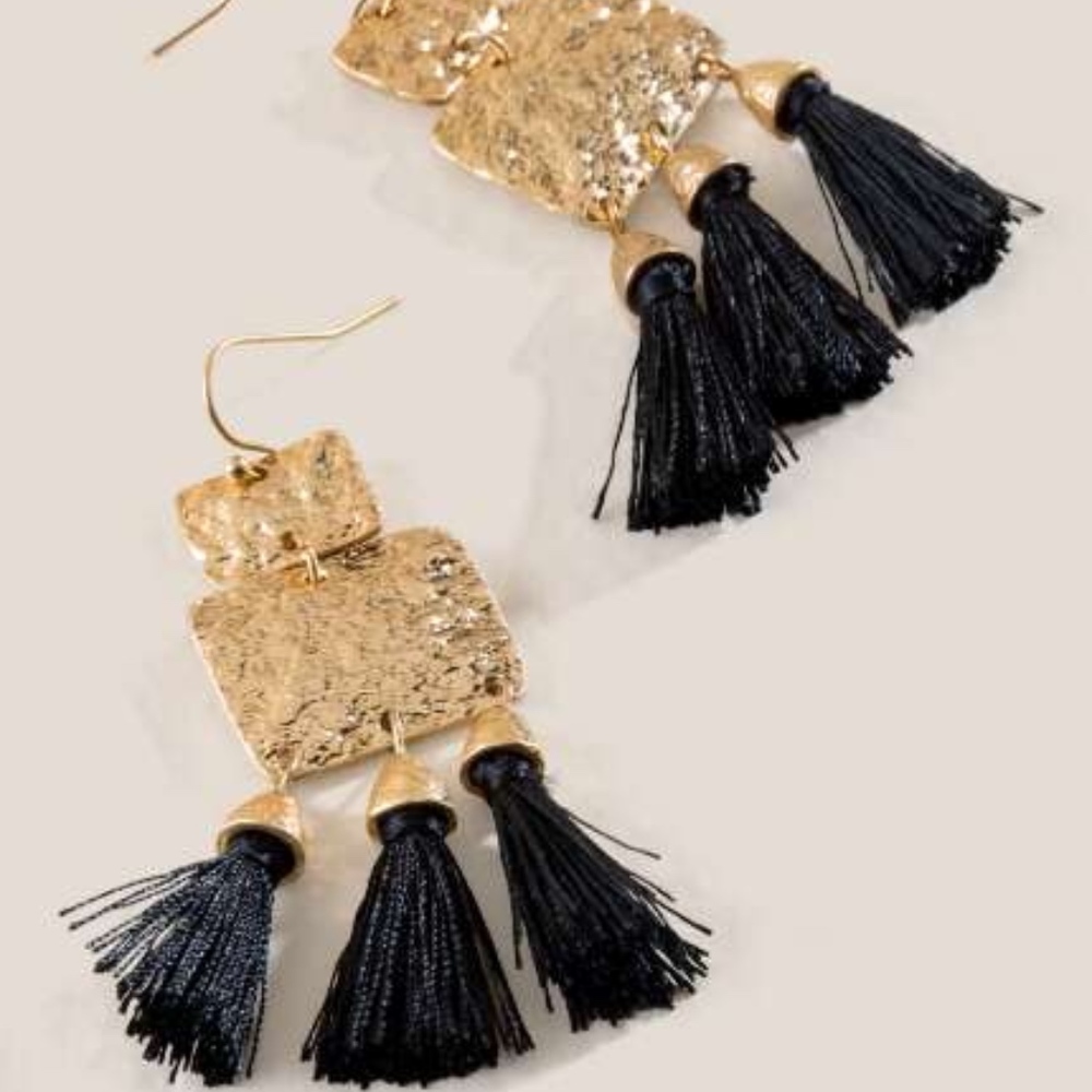 Square Tasseled Earrings